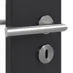 Detailansicht der Oberfläche von GARANT Doppelflügeltür inkl. Zarge Matt RAL 9005 G-TEC mit Lichtausschnitt LA-DIN