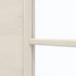 Detailansicht des Lichtausschnitts von GARANT Doppelflügeltür inkl. Zarge Quer Authentic Perl GCK08 mit Lichtausschnitt LA-DIN Sprosse SP10