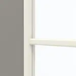 Detailansicht des Lichtausschnitts von GARANT Doppelflügeltür inkl. Zarge U12115SD Platingrau GHK08 mit Lichtausschnitt LA-DIN Sprosse SP10