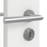 Detailansicht der Oberfläche von GARANT Doppelflügeltür inkl. Zarge Matt Weißlack 9016 G-TEC mit Lichtausschnitt LA-DIN