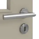 Detailansicht der Oberfläche von GARANT Doppelflügeltür inkl. Zarge Matt Seidengrau 7044 G-TEC mit Lichtausschnitt LA-11