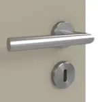 Detailansicht der Oberfläche von GARANT Doppelflügeltür inkl. Zarge Matt Seidengrau 7044 G-TEC mit Lichtausschnitt LA-12