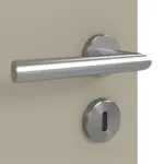 Detailansicht der Oberfläche von GARANT Doppelflügeltür inkl. Zarge Matt Seidengrau 7044 G-TEC mit Lichtausschnitt LA-13