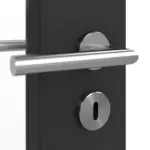 Detailansicht der Oberfläche von GARANT Doppelflügeltür inkl. Zarge Matt RAL 9005 G-TEC mit Lichtausschnitt LA-2