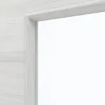 Detailansicht des Lichtausschnitts von GARANT Doppelflügeltür inkl. Zarge Quer Authentic Grigio GCK08 mit Lichtausschnitt LA-4 mittig