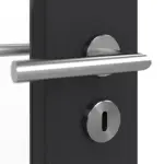 Detailansicht der Oberfläche von GARANT Doppelflügeltür inkl. Zarge Matt RAL 9005 G-TEC mit Lichtausschnitt LA-4 schlossseitig