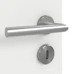 Detailansicht der Oberfläche von GARANT Doppelflügeltür inkl. Zarge Matt Weißlack 9016 G-TEC mit Lichtausschnitt LA-5 bandseitig