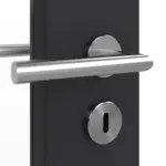 Detailansicht der Oberfläche von GARANT Doppelflügeltür inkl. Zarge Matt RAL 9005 G-TEC mit Lichtausschnitt LA-5 schlossseitig