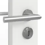 Detailansicht der Oberfläche von GARANT Doppelflügeltür inkl. Zarge Matt Weißlack 9016 G-TEC mit Lichtausschnitt LA-5 schlossseitig