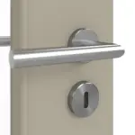 Detailansicht der Oberfläche von GARANT Doppelflügeltür inkl. Zarge Matt Seidengrau 7044 G-TEC mit Lichtausschnitt LA-6