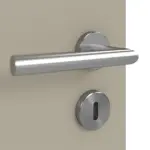 Detailansicht der Oberfläche von GARANT Doppelflügeltür inkl. Zarge Matt Seidengrau 7044 G-TEC mit Lichtausschnitt LA-8