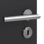 Detailansicht der Oberfläche von GARANT Doppelflügeltür inkl. Zarge Matt RAL 9005 G-TEC mit Lichtausschnitt LA-9