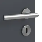 Detailansicht der Oberfläche von CLASSEN Doppelflügeltür Graphit CPL 4.13 mit Zarge