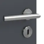 Detailansicht der Oberfläche von CLASSEN Doppelflügeltür Graphit CPL 4.14 mit Zarge