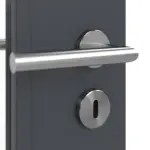 Detailansicht der Oberfläche von CLASSEN Doppelflügeltür Graphit CPL 4.2 mit Lichtausschnitt mit Zarge