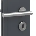 Detailansicht der Oberfläche von CLASSEN Doppelflügeltür Graphit CPL 4.3 mit Lichtausschnitt mit Zarge