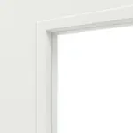 Detailansicht des Lichtausschnitts von Doppelflügeltür LA 02 Weiß RAL 9003 CPL inkl. Zarge - Classen