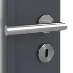 Detailansicht der Oberfläche von CLASSEN Doppelflügeltür Graphit CPL 4.7 mit Lichtausschnitt mit Zarge