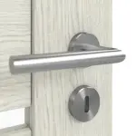 Detailansicht der Oberfläche von CLASSEN Doppelflügeltür Greco M4 Eiche Grau 3D Look mit Lichtausschnitt inkl. Zarge