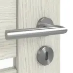 Detailansicht der Oberfläche von CLASSEN Doppelflügeltür Greco M8 Eiche Grau 3D Look mit Lichtausschnitt inkl. Zarge