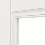 Detailansicht des Lichtausschnitts von Kontur 3 LA Sprosse 1/3 Classic Weißlack Doppelflügeltür inkl. Zarge - Huga