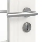 Detailansicht der Oberfläche von LEBO Doppelflügeltür Kopenhagen 40 Weißlack mit Lichtausschnitt 1 LA mit Zarge