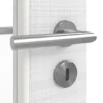 Detailansicht der Oberfläche von LEBO Doppelflügeltür Cotton Like Weiß ähnl. RAL 9016 Versio mit Lichtausschnitt LA 11 inkl. Zarge