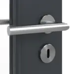 Detailansicht der Oberfläche von LEBO Doppelflügeltür Ultramatt Anthrazit ähnl. RAL 7016 Versio mit Lichtausschnitt LA 11 inkl. Zarge