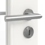 Detailansicht der Oberfläche von LEBO Doppelflügeltür Ultramatt Weiß ähnl. RAL 9016 Versio mit Lichtausschnitt LA 11 inkl. Zarge