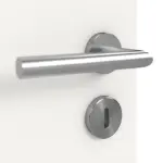 Detailansicht der Oberfläche von LEBO Doppelflügeltür Ultramatt Weiß ähnl. RAL 9016 Versio mit Lichtausschnitt LA 4 mittig inkl. Zarge