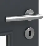 Detailansicht der Oberfläche von LEBO Doppelflügeltür Ultramatt Anthrazit ähnl. RAL 7016 Versio mit Lichtausschnitt LA 9 inkl. Zarge