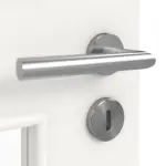 Detailansicht der Oberfläche von LEBO Doppelflügeltür Ultramatt Weiß ähnl. RAL 9016 Versio mit Lichtausschnitt LA 9 inkl. Zarge