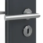 Detailansicht der Oberfläche von LEBO Doppelflügeltür Ultramatt Anthrazit ähnl. RAL 7016 Versio mit Lichtausschnitt LA-DIN inkl. Zarge