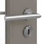 Detailansicht der Oberfläche von LEBO Doppelflügeltür Ultramatt Taupe Versio mit Lichtausschnitt LA-DIN inkl. Zarge