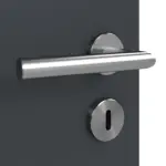 Detailansicht der Oberfläche von LEBO Doppelflügeltür Ultramatt Anthrazit ähnl. RAL 7016 Versio inkl. Zarge