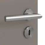 Detailansicht der Oberfläche von LEBO Doppelflügeltür Ultramatt Taupe Versio inkl. Zarge