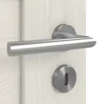 Detailansicht der Oberfläche von CLASSEN Doppelflügeltür Lukka M1 Esche Weiß 3D Look inkl. Zarge 