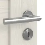 Detailansicht der Oberfläche von CLASSEN Doppelflügeltür Lukka M2 Esche Weiß 3D Look mit Lichtausschnitt inkl. Zarge