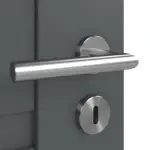 Detailansicht der Oberfläche von CLASSEN Doppelflügeltür Magnetic M2 Uni Graphit Iridium mit Lichtausschnitt inkl. Zarge