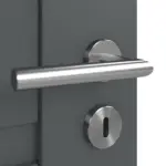 Detailansicht der Oberfläche von CLASSEN Doppelflügeltür Magnetic M3 Uni Graphit Iridium mit Lichtausschnitt inkl. Zarge
