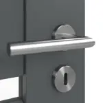 Detailansicht der Oberfläche von CLASSEN Doppelflügeltür Magnetic M5 Uni Graphit Iridium mit Lichtausschnitt inkl. Zarge
