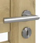 Detailansicht der Oberfläche von CLASSEN Doppelflügeltür Magnetic M6 Riviera Eiche 3D Look mit Lichtausschnitt inkl. Zarge