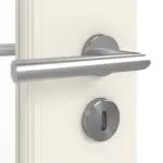 Detailansicht der Oberfläche von GARANT Doppelflügeltür Parma Weißlack mit Lichtausschnitt PFL2 Sprosse SP0 mit Zarge