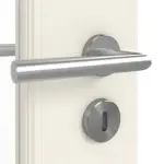 Detailansicht der Oberfläche von GARANT Doppelflügeltür Parma Weißlack mit Lichtausschnitt PFL4 mit Zarge