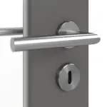 Detailansicht der Oberfläche von Huga Doppelflügeltür Sueno 1 Hygge grau RAL 7037 Duradecor Concept mit Zarge