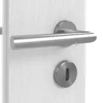 Detailansicht der Oberfläche von Huga Doppelflügeltür Sueno 2 Eiche Weiß Durat Concept mit Zarge