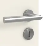 Detailansicht der Oberfläche von GARANT Doppelflügeltür Riva RI1 Weißlack mit Lichtausschnitt LA-4 mittig mit Zarge