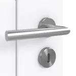 Detailansicht der Oberfläche von Doppelflügeltür Stone II M1 Arktisches Weiß Dekorfolie inkl. Zarge