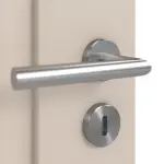 Detailansicht der Oberfläche von CLASSEN Doppelflügeltür Svin M1.1 Uni Kaschmir Iridium inkl. Zarge 