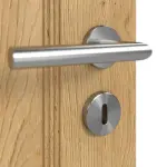 Detailansicht der Oberfläche von Doppelflügeltür TE-1 Eiche astarm Massivholz mit Zarge